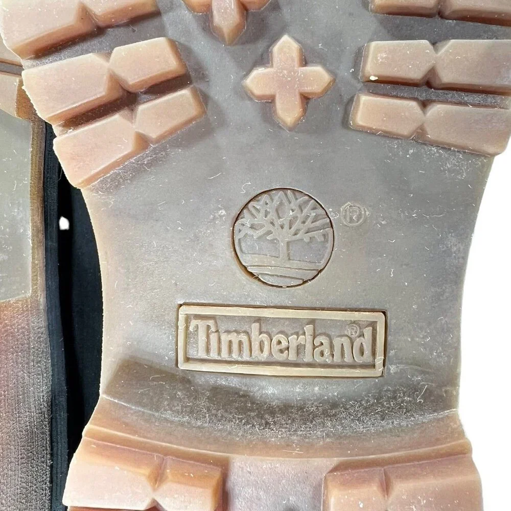 TImberland Womens Combat Boots Black Nubuck Open Weave Mesh Sz US 7.5 EU 38.5 - Picture 10 of 11